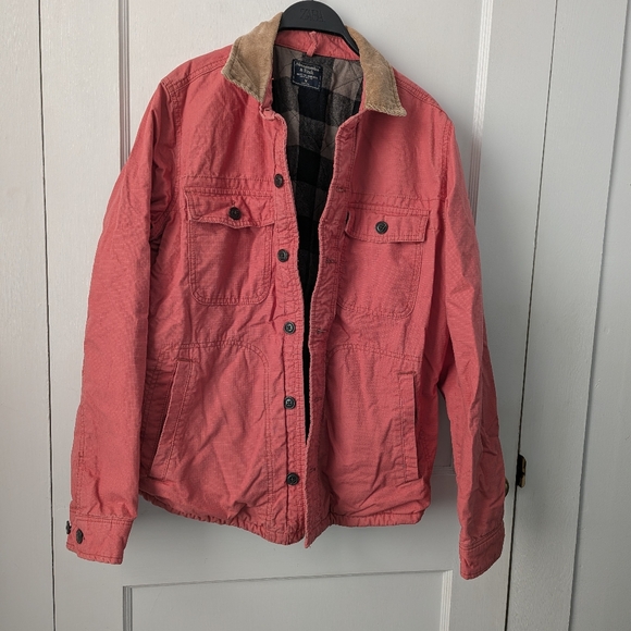 Abercrombie & Fitch Other - Abercrombie & Fitch Barn Jacket Corduroy Collar Flannel Lined Size Medium Men's